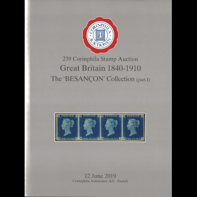 239. Corinphila-Auktion, 12.6.2019, Great Britain 1840–1910. 