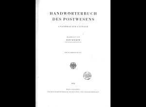 Hans Rackow: Handwörterbuch des Postwesens (1953) + 1. Nachtrag (1956)