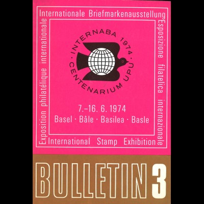 SCHWEIZ: INTERNABA 1974 in Basel