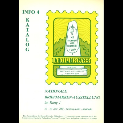 1983: Lympurga 83 in Limburg - Nationale Briefmarken-Ausstellung (Info 3+4)