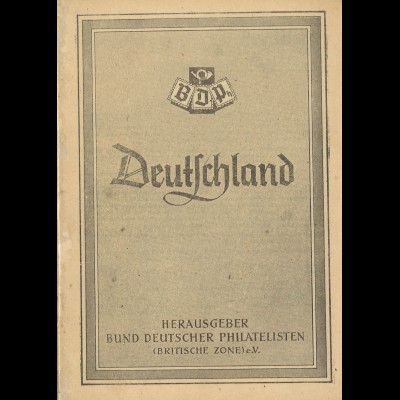 Bund Deutscher Philatelisten: Deutschland-Katalog (1947)