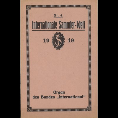 Internationale Sammler-Welt (Nr. 4/1919)
