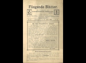 Paul Lietzow: Fliegende Blätter (Nr. 1–3/1900–1901)
