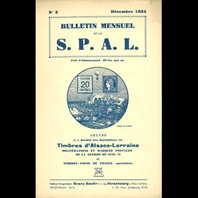 Bulletin Mensuel de la S.P.A.L. (1935/36)