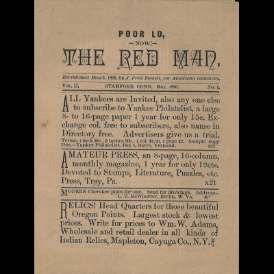 USA: POOR LO - The Red Man 1889/90