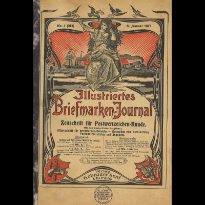Gebr. Senf: Illustriertes Briefmarken-Journal, Jg. 1917 (Broschur)