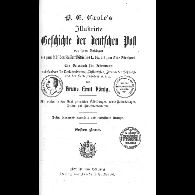 Crole's Illustrirte Geschichte der deutschen Post ... (1900)