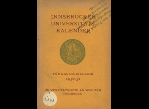 Innsbrucker Universitätskalender für das Studienjahr 1930/31
