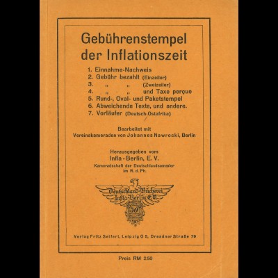 Johannes Nawrocki: Gebührenstempel der Inflationszeit (1940)