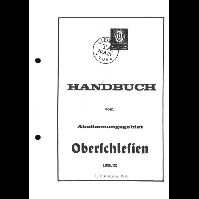 Handbuch vom Abstimmungsgebiet Oberschlesien 1920/22 (1.–5. Lieferung)