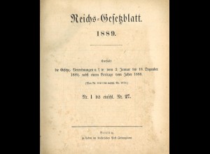 Reichs-Gesetzblatt 1889