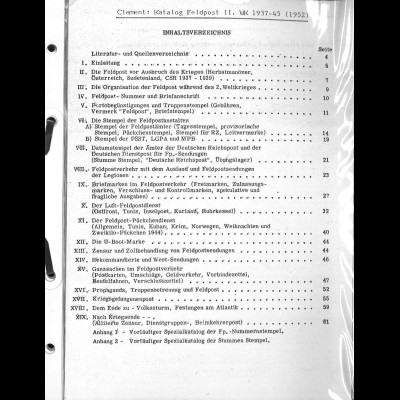 Clement: Katalog Feldpost II. WK 1937–1945 (1952)