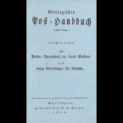 Göttingisches Post-Handbuch 1812 (Reprint)