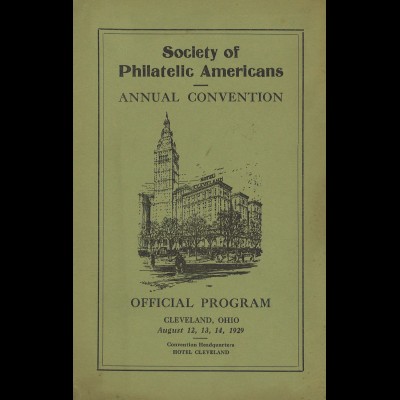 Annual Convention der Society of Philatelic Americans 1929