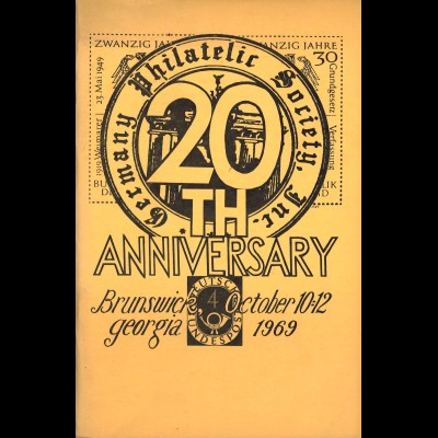 Jahrbuch der Germany Philatelic Society zum 20jährigen Bestehen 1969