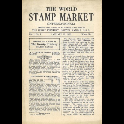 The World Stamp Market (1. Jg. 1929)