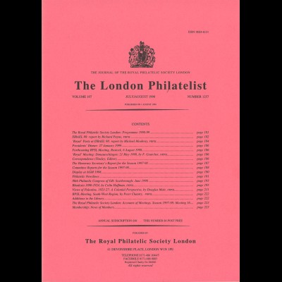 LONDON PHILATELIST (Jahrgang 1998: 3 Hefte)