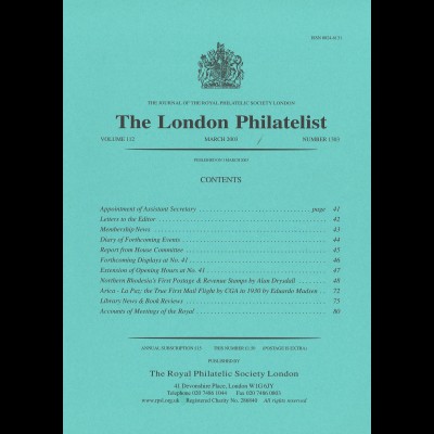 LONDON PHILATELIST (Jahrgang 2003 = 8 Hefte)