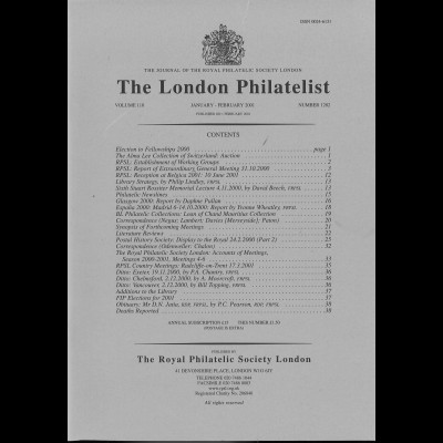LONDON PHILATELIST (Jahrgang 2001 kpl. = 10 Hefte)