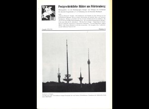 Postgeschichtliche Blätter aus Württemberg Nr. 15 + 16 (1970/72)