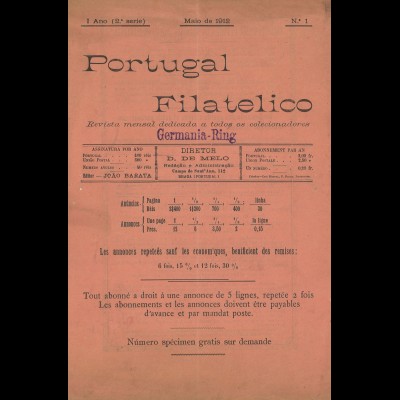 Portugal Filatelico (Nr. 1 / 1. Jg. Mai 192)