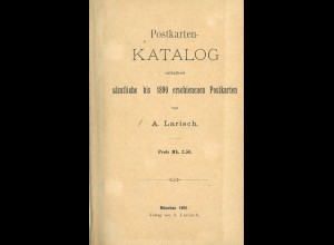 Anselm Larisch: Postkarten-Katalog ... (1891)