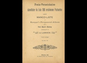 Anselm Larisch: Preis-Verzeichnis ... (1891)