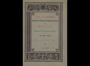 Anselm Larisch: Preis-Verzeichnis ... (3. Aufl. 1890)