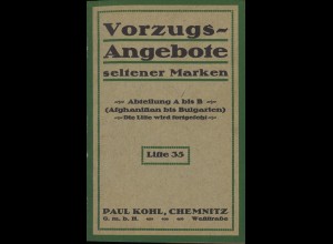 Vorzugs-Angebote seltener Marken, verausgabt in den Kriegsjahren 1915–1917