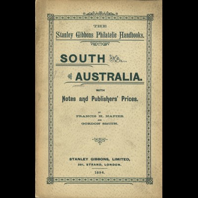 Francis H. Napier	South Australia with Notes and Publisher’s Prices (1894)