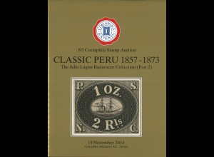 19,11,2014: 193. Corinphila-A.: CLASSIC PERU 1857-1872