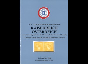 16.10.2008: 155. Corinphila-Auktion.: Kaiserreich Österreich 