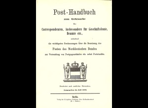Post-Handbuch zum Gebrauche für Correspondenten, insbess. Geschäftsleute ...