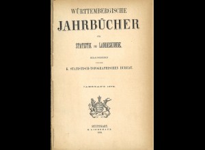Württembergische Jahrbücher für Statistik und Landeskunde (1879)