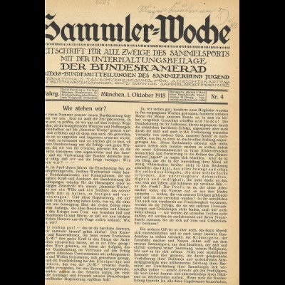 Sammler-Woche (1. Jg., 1918)