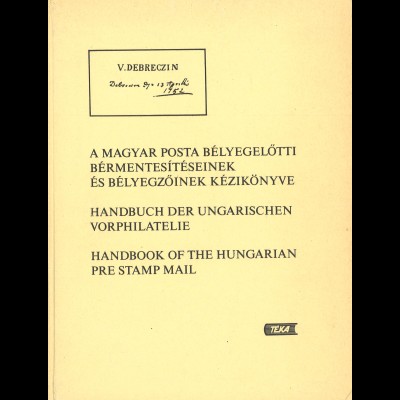 Handbuch der ungarischen Vorphilatelie