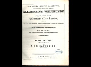 Allgemeine Weltkunde - Uebersicht aller Länder (1835)