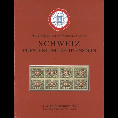 256. Corinphila-Auktion: Schweiz / Fürstentum Liechtenstein (Sept. 2020)