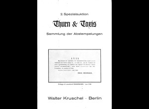 Walter Kruschel: 2. Spezialauktion Thurn & Taxis (1972)