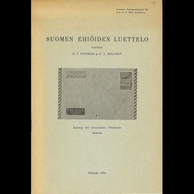 Nyström/Hellmann: Suomen Ehiöden Luettelo (1955)