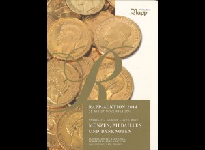 Rapp-Auktion Nov. 2014: Münzen, Medaillen und Banknoten