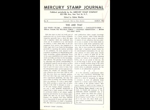 Hrsg: Edwin Mueller, USA: Mercury Stamp Journal 1956 (Nr. 36-40)