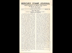 Hrsg: Edwin Mueller, USA: Mercury Stamp Journal 1954 (Nr. 29-32)