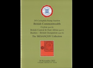 Corinphila-Auktion 295/28.11.2022: British Commonwalth. The Besancon-Collection