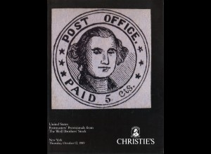 Christie's Auction: United States. Postmasters' Provisional ...(1989)