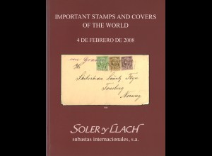 Soler & Llach: Important Stamps and Covers of the World (Febr. 2008)
