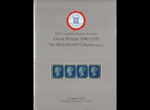 Corinphila-Auktion 239/Juni 2019: Great Britain 1840-1910. (part I)