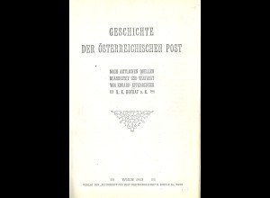Eduard Effenberger: Geschichte der Österreichischen Post (1913)