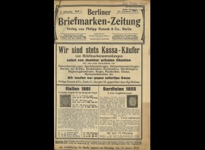Berliner Briefmarken-Zeitung Jg. 1913
