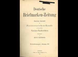 Hugo Krötzsch (Hrsg.): Deutsche Briefmarken-Zeitung, Jahrgang 1911